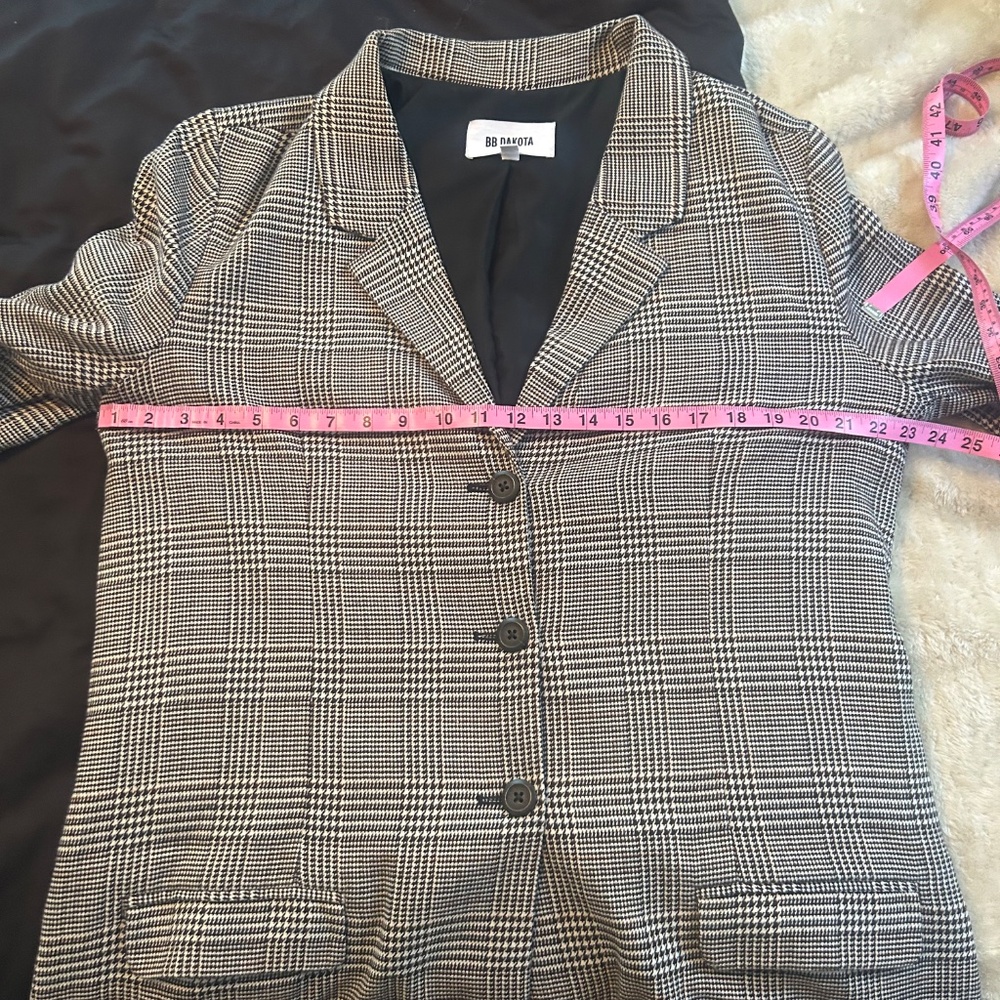 BB Dakota Houndstooth Three Button Blazer Size XXL - Picture 5 of 6